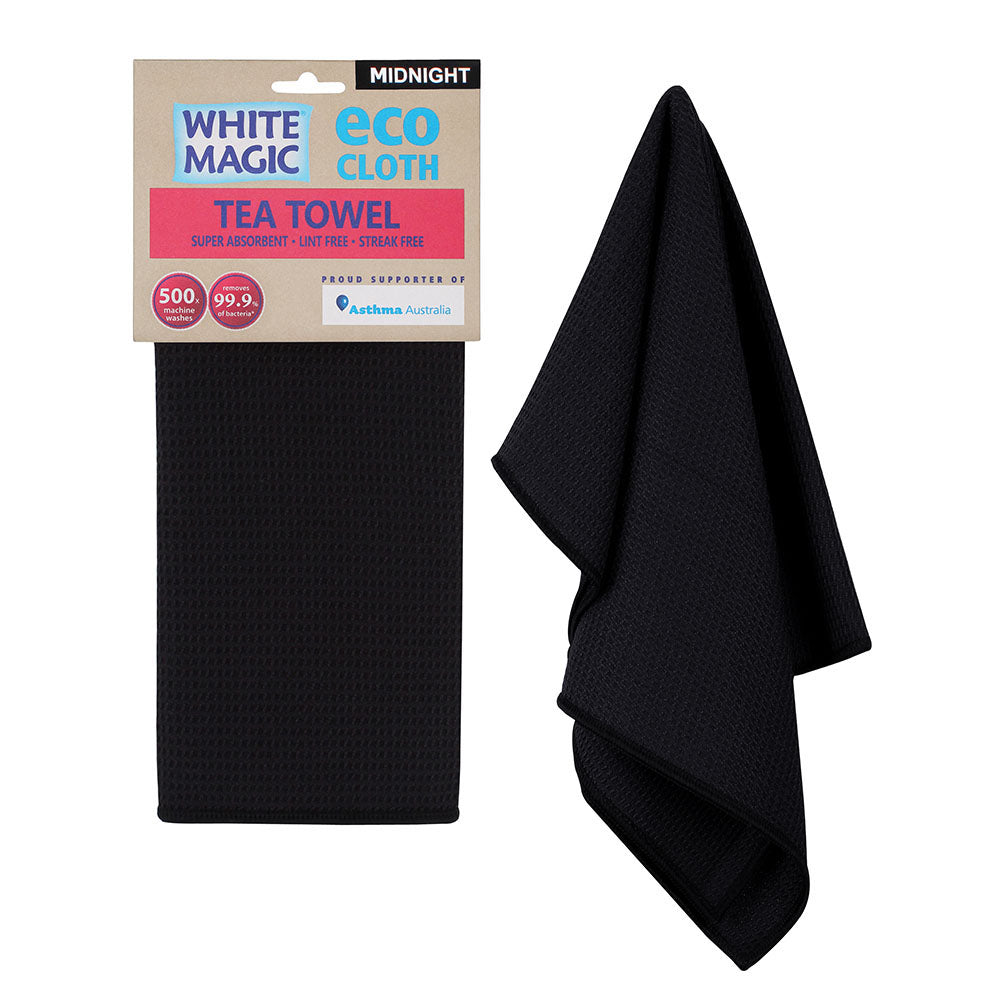 White Magic Eco Cloth Tea Towel - Midnight