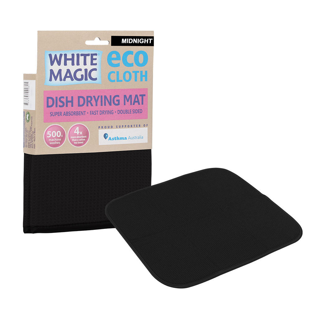 White Magic Eco Cloth Dish Drying Mat - Midnight