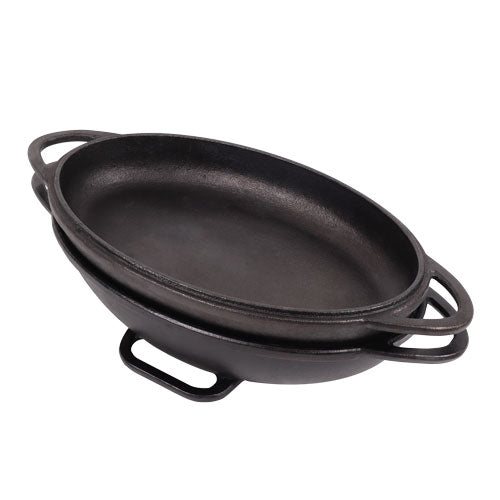 Skitchen Bakers Seasoned Cast Iron Sourdough Bread Baking Pan Regular 42cmx21cm